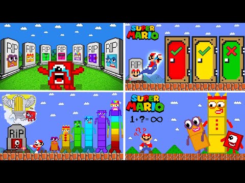 Mario R.I.P All Numberblocks mix level up (ALL EPISODES) | Game Animation COLLECTION