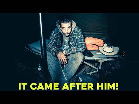 (WE WERE FORCED TO LEAVE!) SOMETHING CAME AFTER HIM while HOT TENT CAMPING IN THE HAUNTED WOODS