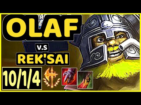 KREOX (OLAF) vs REK'SAI - 10/1/4 KDA JUNGLE GAMEPLAY - EUW Ranked GRANDMASTER