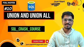 Download the video "#10 SQL UNION AND UNION ALL (Hindi) #sql #coding #education #programming"