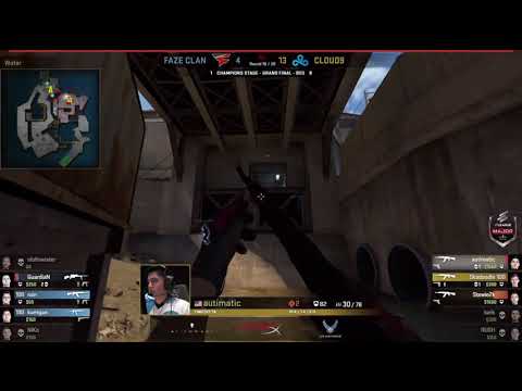 Skadoodle 1v3 Amazing Clutch Overpass - Cloud9 vs FaZe Boston major 2018 Highlights