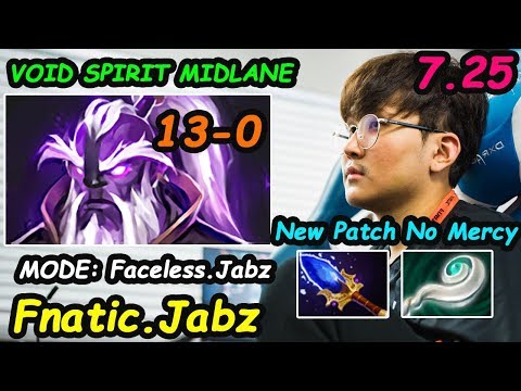 Fnatic Jabz [Void Spirit] MIDLANE MODE Faceless.Jabz New Patch 7.25 No Mercy Dota 2 FullGame