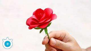 How to Make Paper Rose Flower - Easy! | LampZoom