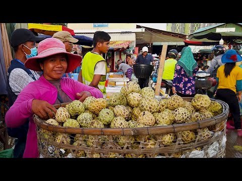 Street Food Tour - Market Food Scenes At Chhbar Ampov In Early Morning