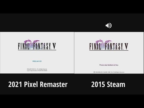 Final Fantasy V Intro Comparison - 2015 Steam vs. 2021 Pixel Remaster