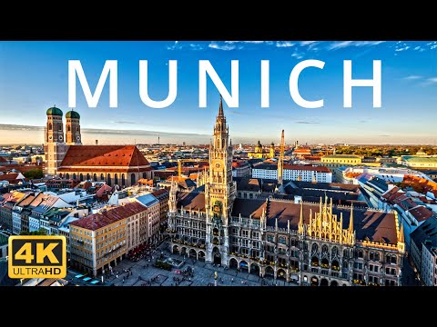 Munich, Germany 4k 🇩🇪 1 Hour Drone Aerial Relaxation Film ,Calming Music,Stunning and Relaxing Views