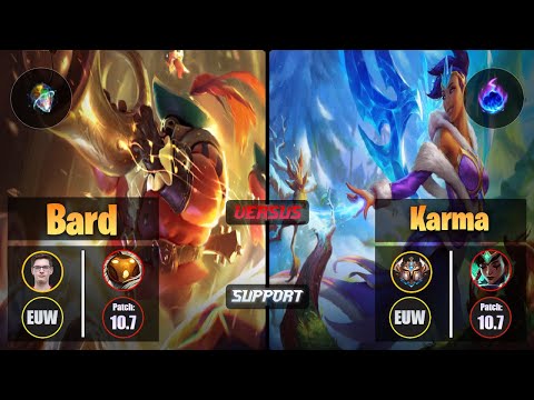 Mikyx BARD (Support) [Prototype; Omnistone] VS KARMA - Challenger EUW Patch 10.7