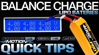 Balance Charging RC LiPo Batteries | Quick Tip | Motion RC