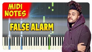 The Weeknd - False Alarm [Piano Tutorial] (Synthesia)
