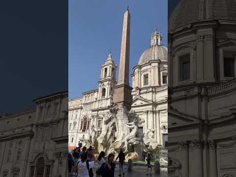 Piazza Navona - Rome | Italy 🇮🇹 #walkingtour #4k #60fps #fullhd #tickettowalk #italy #rome
