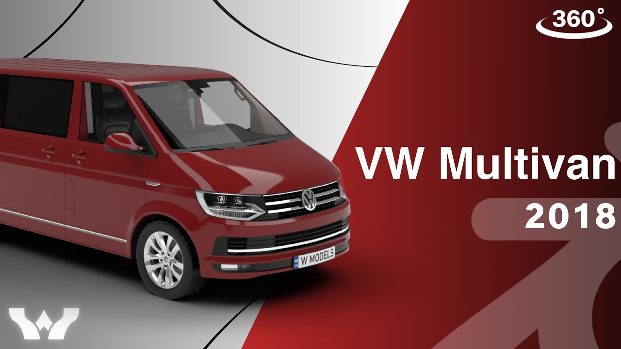 Volkswagen Tranporter T6 Multivan 2019 3D Model