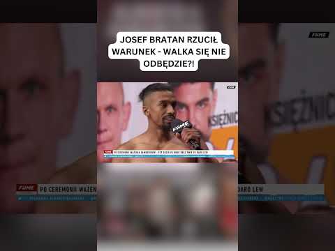 JOSEF BRATAN RZUCIŁ WARUNEK WALKA SIĘ NIE ODBĘDZIE! (Fame MMA Friday Arena)
