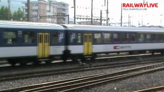 preview picture of video 'Re 4/4 works SBB Trains at Chiasso (HD)'