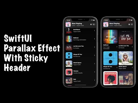 SwiftUI Parallax Scrolling Effect With Sticky Top Header - SwiftUI 2.0 Tutorials