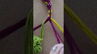 How to Make a 4 Strand Braid #diy #tutorial #yarn #braid #fourstrandbraid