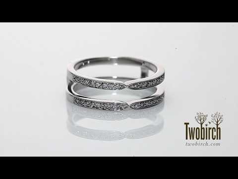 0.48 ct. x Shared Prong Jacket Ring Guard - TwoBirch TB-GUARD-0048-WG-H