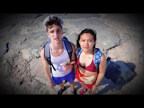 dumb idiots walk 20 miles on a beach