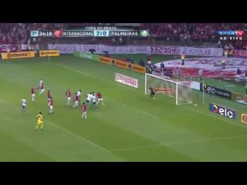 Gol de Thiago Santos - Internacional 2 x 1 Palmeiras - Copa do Brasil 31/05/2017