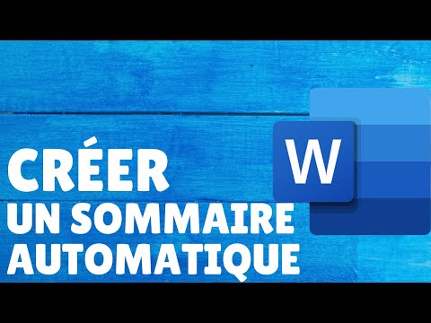 comment construire un sommaire dans word