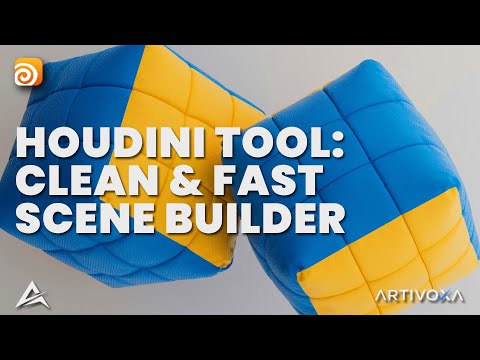 Houdini Tool | Fast Scene Builder – One-Click GEO, Studio & Material Setup