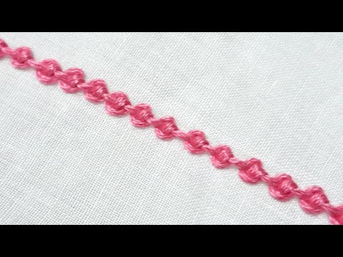Bead Stitch Border Design | Moti Tanka Stitch Border (Hand Embroidery Stitches)
