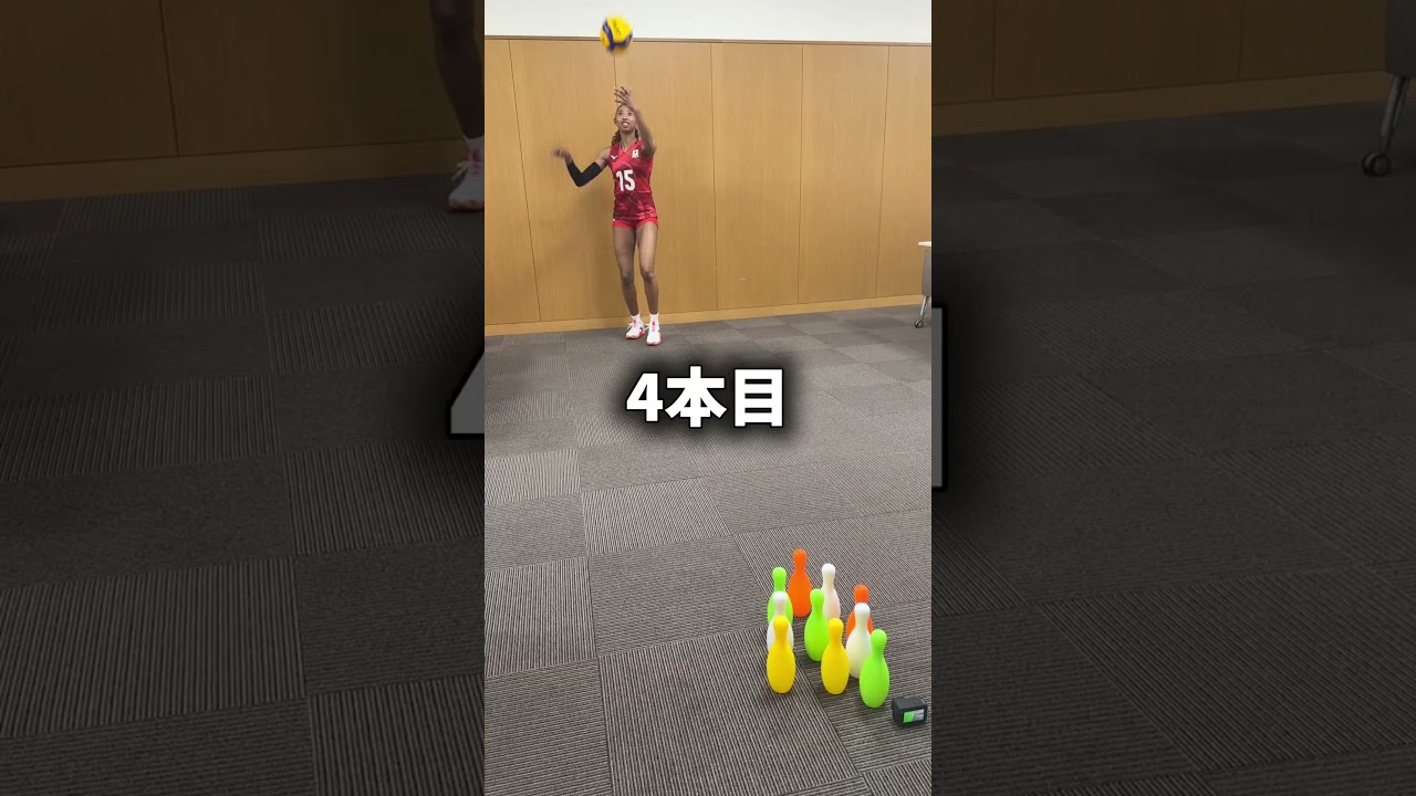 #宮部藍梨 選手の打ち抜きチャレンジ💥