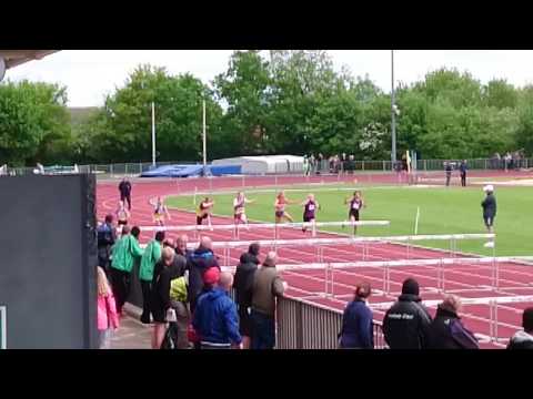 Emily Knight winning the 75m hurdles with 11.61 to go 3rd in the UK.