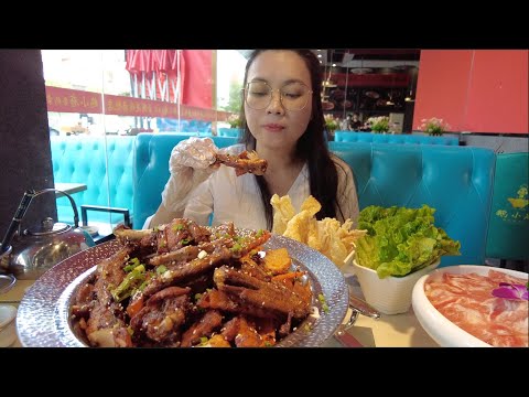 惠州生活體驗分享，美食生活。108元鵝小府香鵝掌，香鍋加火鍋四人套餐，喫到扶牆而出。
