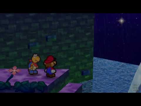 pov: You Stay the Night in a City in the Stars in Paper Mario 64 with Rain and Music