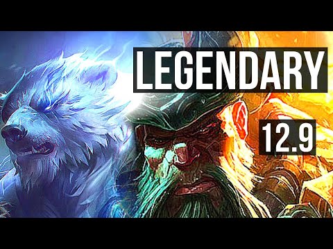 VOLIBEAR vs GANGPLANK (TOP) | 13/0/5, 1500+ games, Legendary, 1.2M mastery | BR Master | 12.9