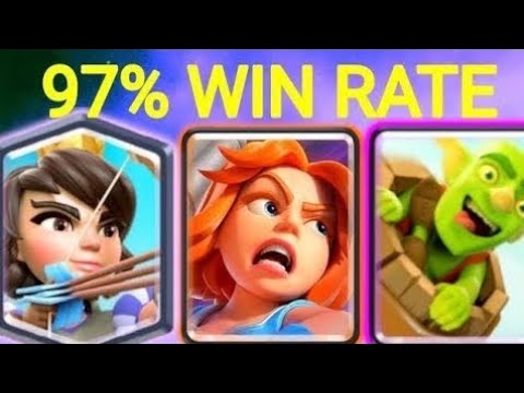 97% WIN RATE WITH BEST F2P LOG BAIT DECK IN CLASH ROYALE