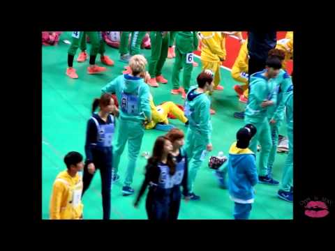 130128 - 130129 EXO sehun tao lu @ MBC idol star olympic sports championship athletic recording 2013
