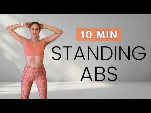 10 MIN beginner-friendly STANDING ABS WORKOUT - LOW IMPACT workout from home