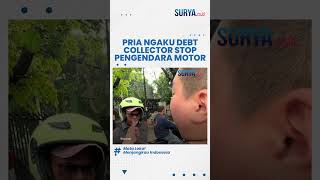 BAK JAGOAN! Komplotan Pria Ngaku Debt Collector Stop Pengendara Motor secara Paksa di Tengah Jalan