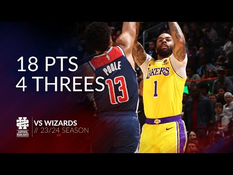 D'Angelo Russell 18 pts 4 threes vs Wizards 23/24 season