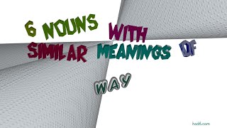 way - 10 nouns synonym of way (sentence examples)