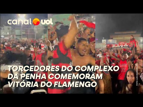 FESTA NO RIO! Torcedores do Complexo da Penha comemoram vitória do Flamengo