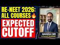 RE NEET 2026 Expected Cutoff ALL Courses Categories Explained