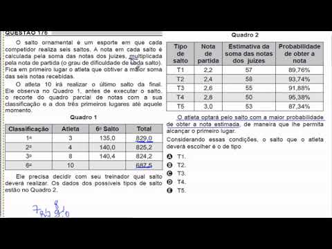 QUESTÃO 176 PROVA AZUL ENEM 2018 1 APLICAÇÃO