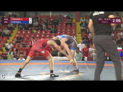 BRONZE GR - 60 kg: A. TOESMAGI (HUN) v. K. STEFFAN (POL)
