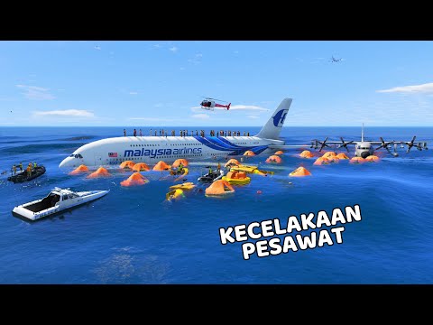MISI PENYELAMATAN KORBAN KECELAKAAN PESAWAT TERBESAR - GTA 5 MOD