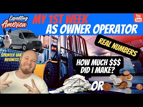 How Much 💰 Did I Make My 1st Week as Owner Operator | Sprinter Van Business