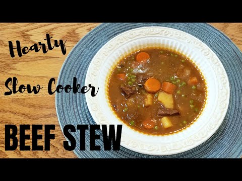 HEARTY SLOW COOKER BEEF STEW RECIPE | easy & delicious...