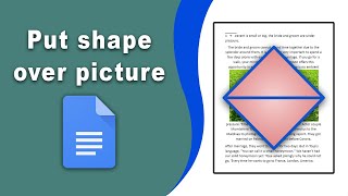How to put a shape over a picture in Google Docs