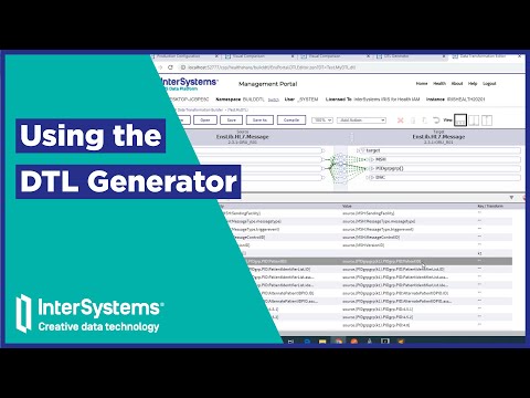 Using the DTL Generator in InterSystems IRIS