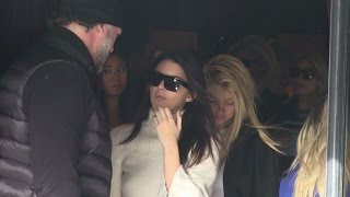 EXCLUSIVE: Gigi Hadid and Kendall Jenner at l’Avenue restaurant in Paris