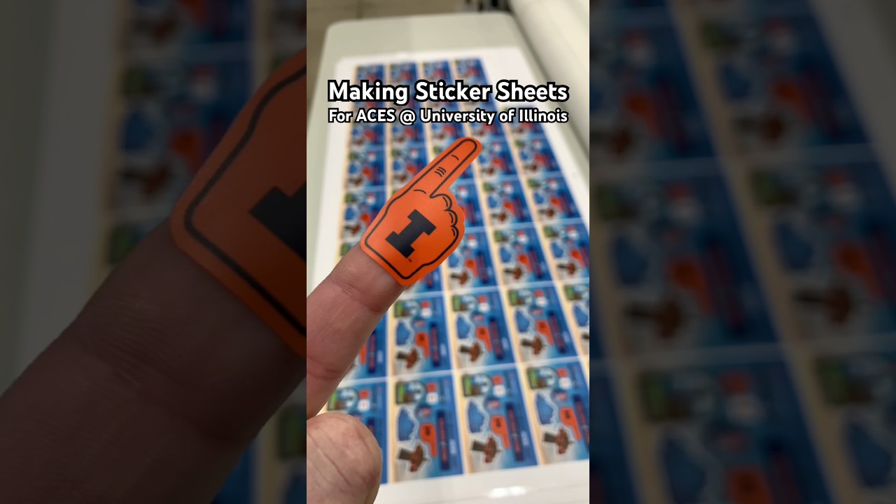 Making #Sticker Sheets for ACES at University of Illinois