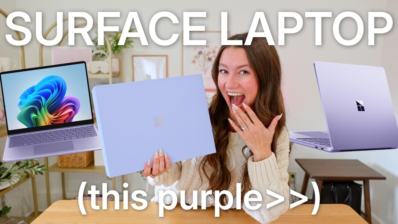 microsoft surface laptop (violet) unboxing + first impressions!! 💜🪻