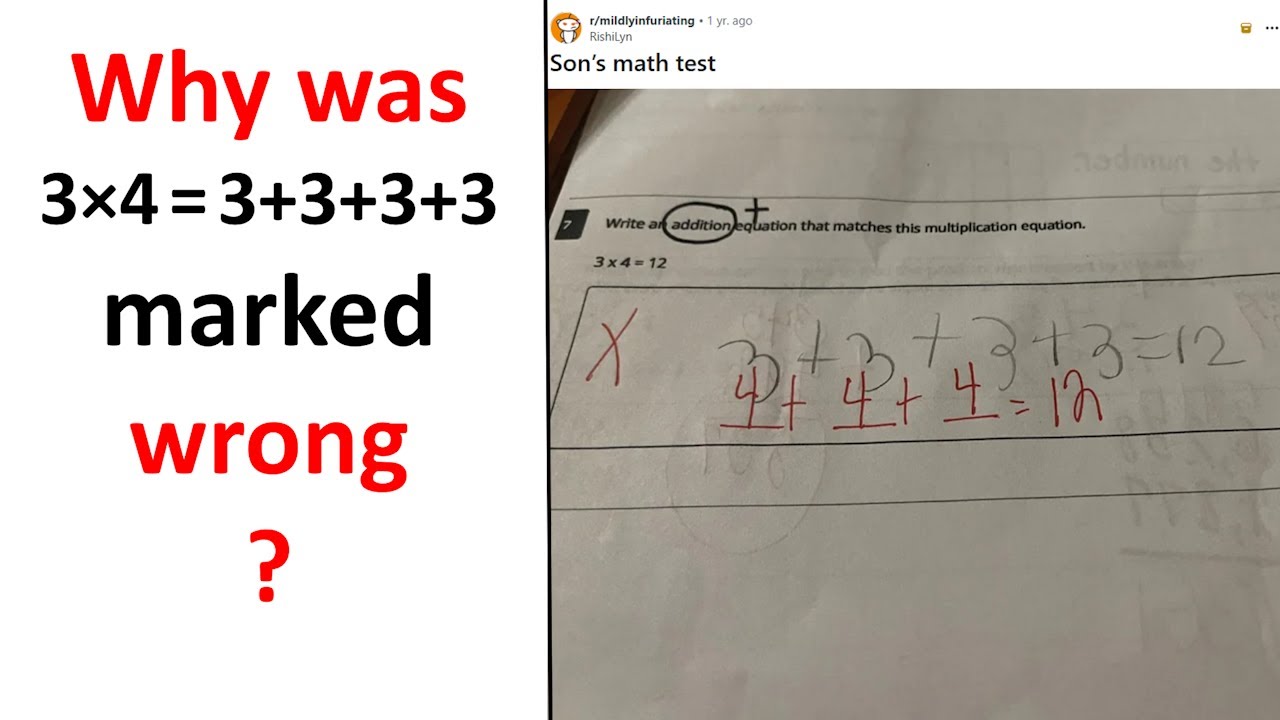 Son's math test sparks outrage