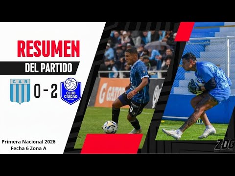 Racing 0-2 Ciudad Bolivar | Primera Nacional | Fecha 8 (Zona A)